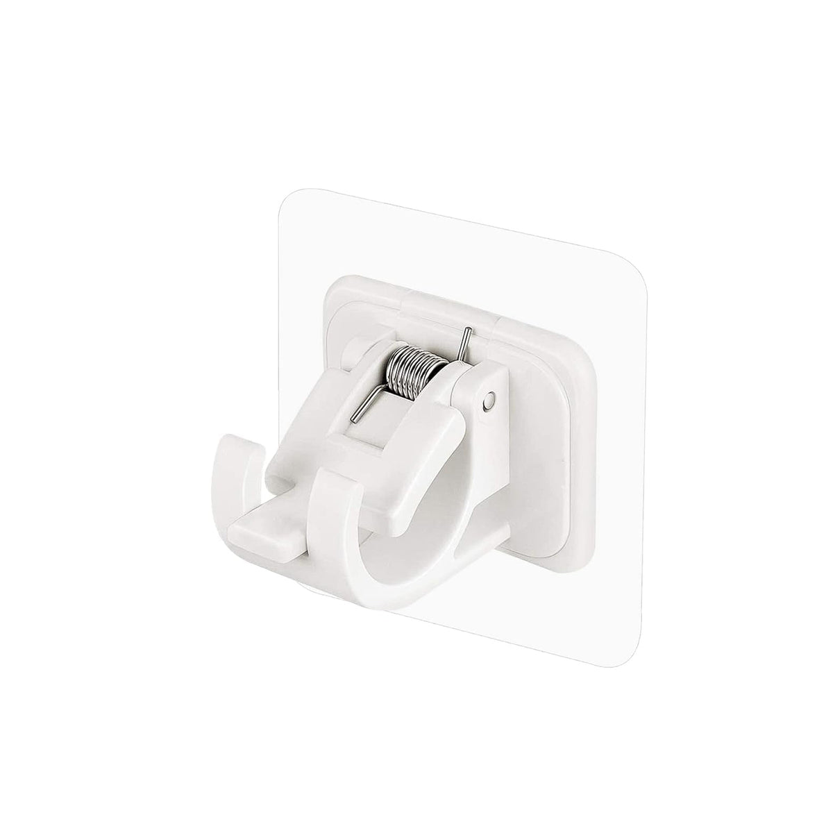 Adhesive rod holder close-up with rod