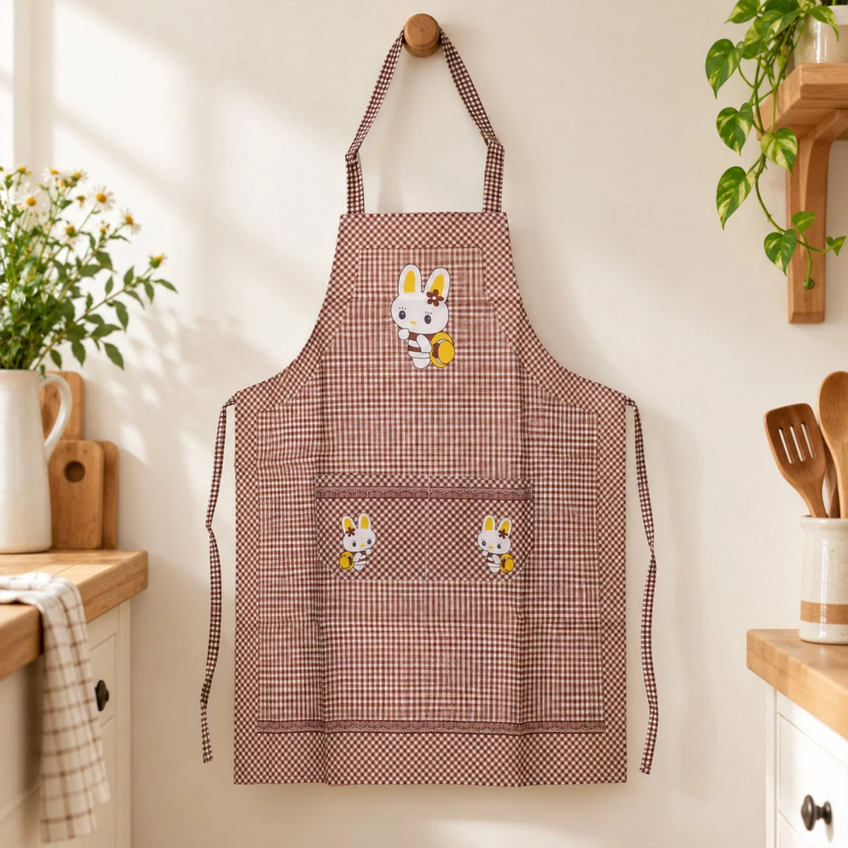 Kids cartoon apron with front pockets - photo 4