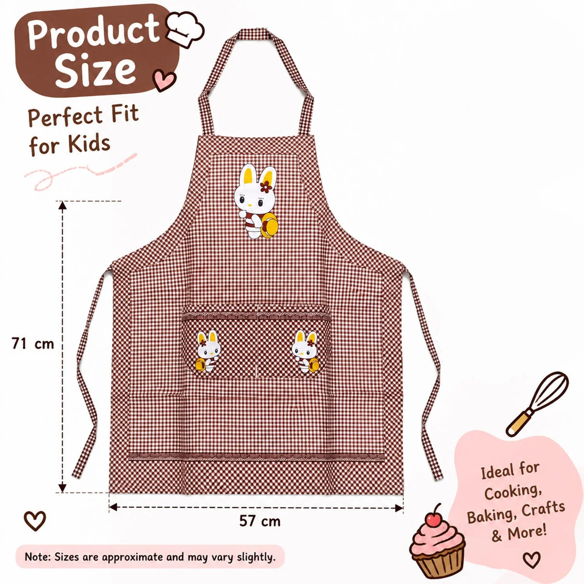 Kids cartoon apron with front pockets - photo 5