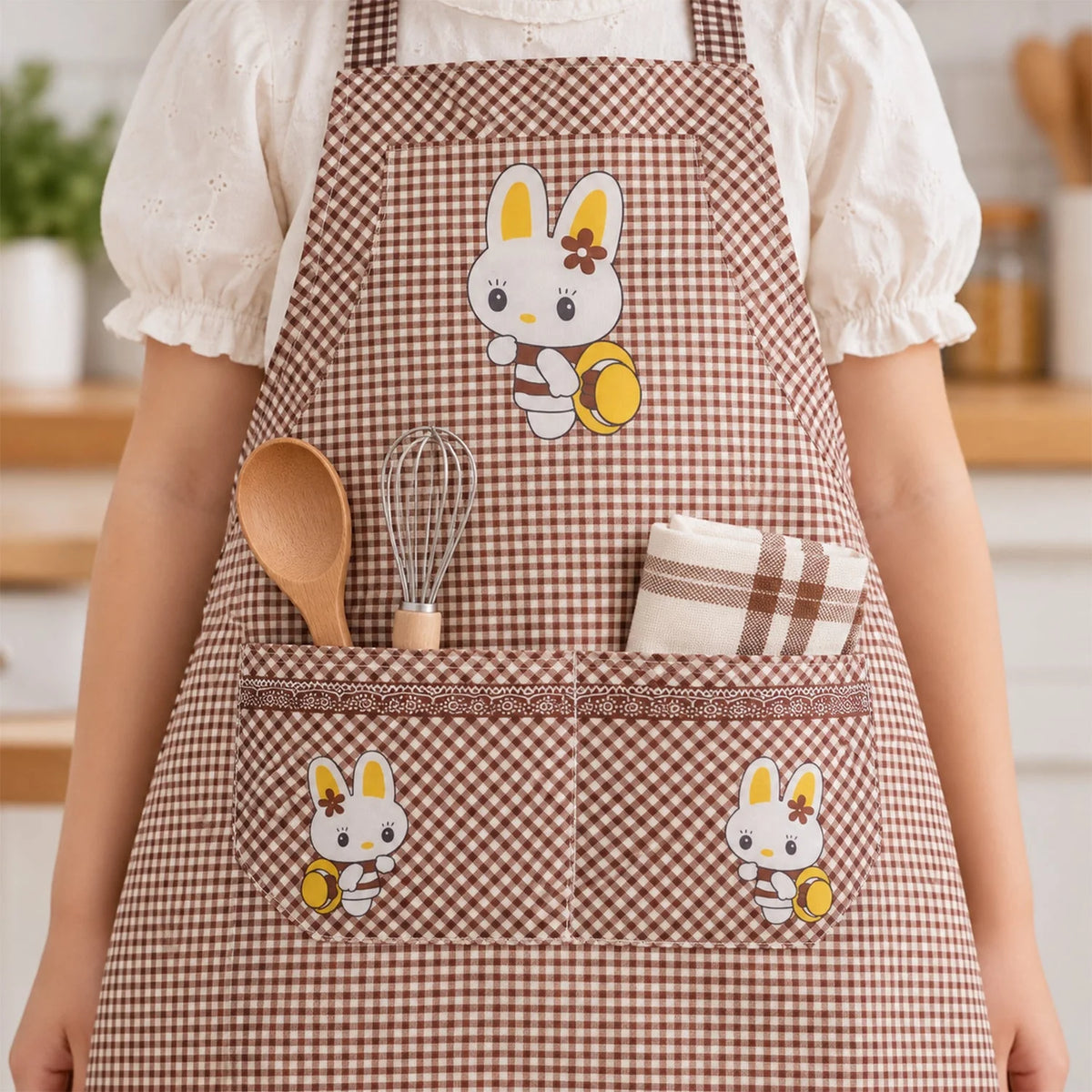 Kids cartoon apron with front pockets - photo 7