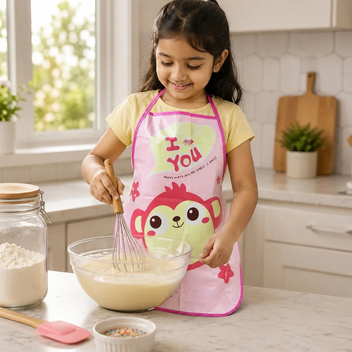 Waterproof kids apron with cute print - photo 1