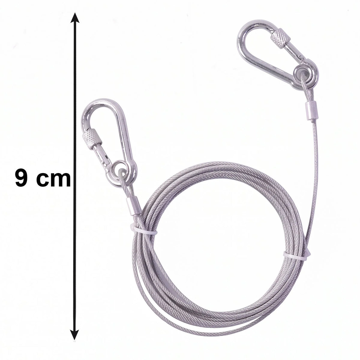 Stainless steel wire clothesline 5 m with hooks - photo 5
