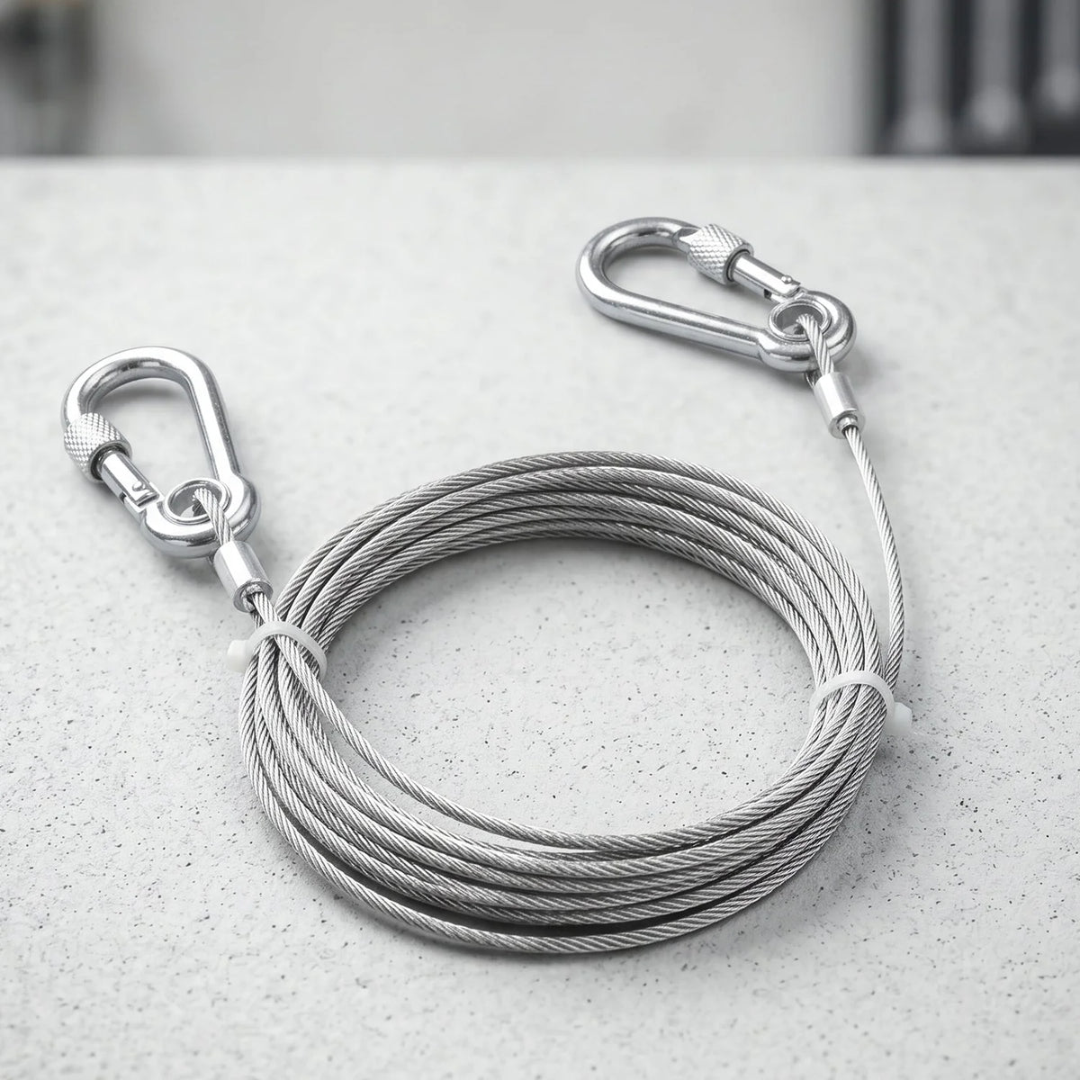 Stainless steel wire clothesline 5 m with hooks - photo 7
