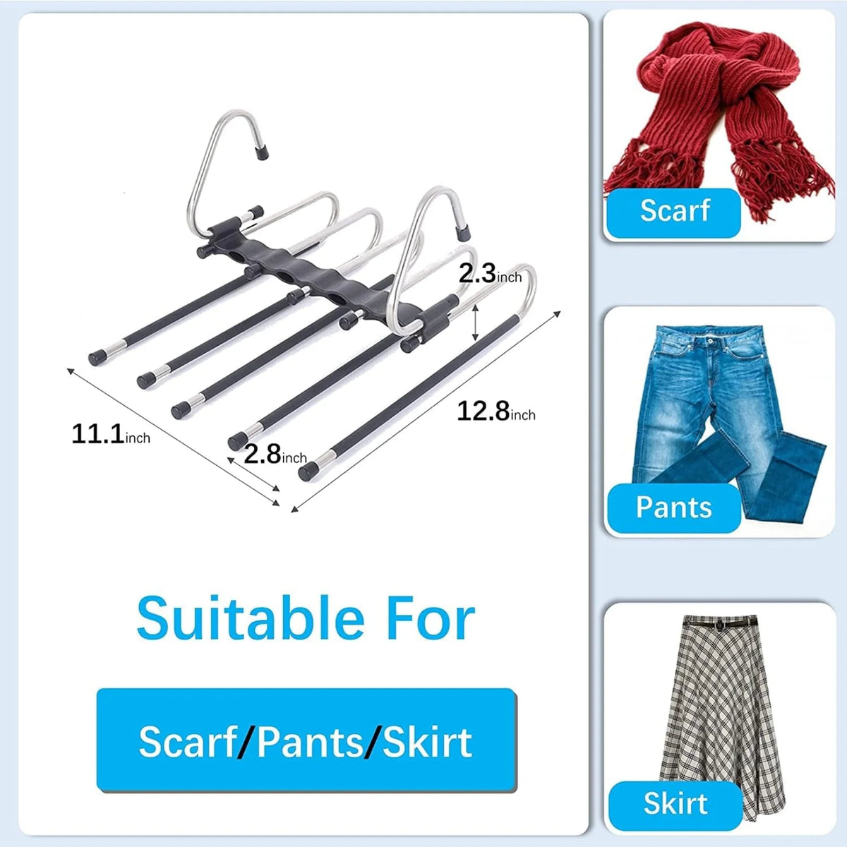 5-in-1 stainless steel trouser hanger - photo 3
