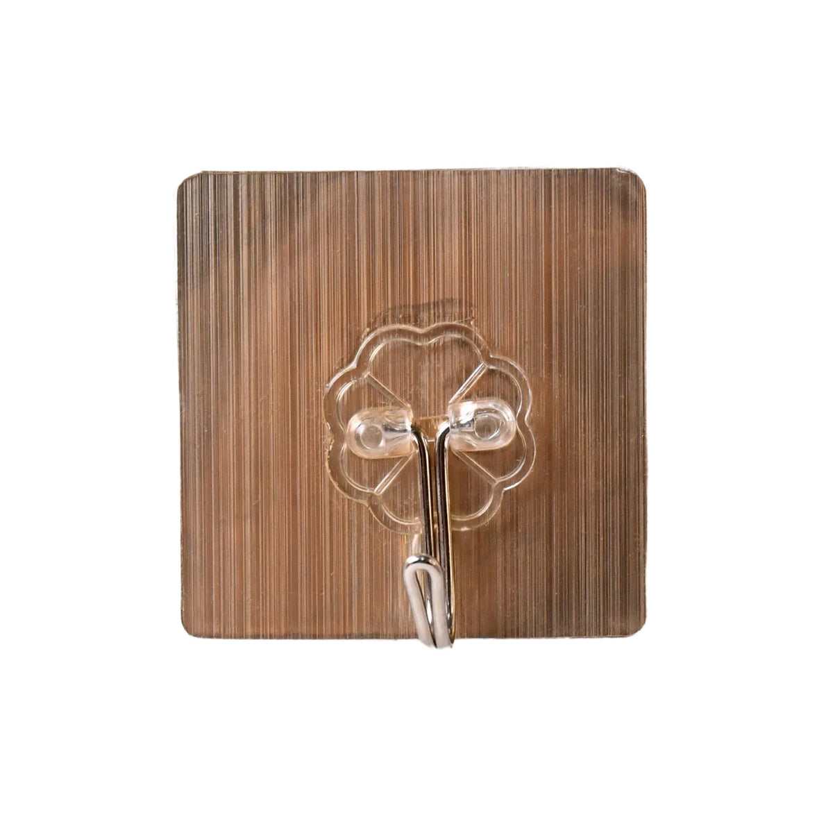 Adhesive wall hook close-up, 6 x 6 cm