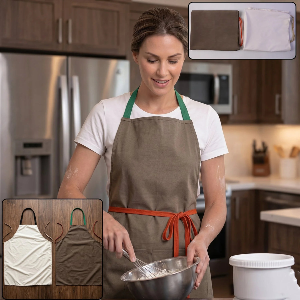 Waterproof kitchen apron with pockets - photo 2