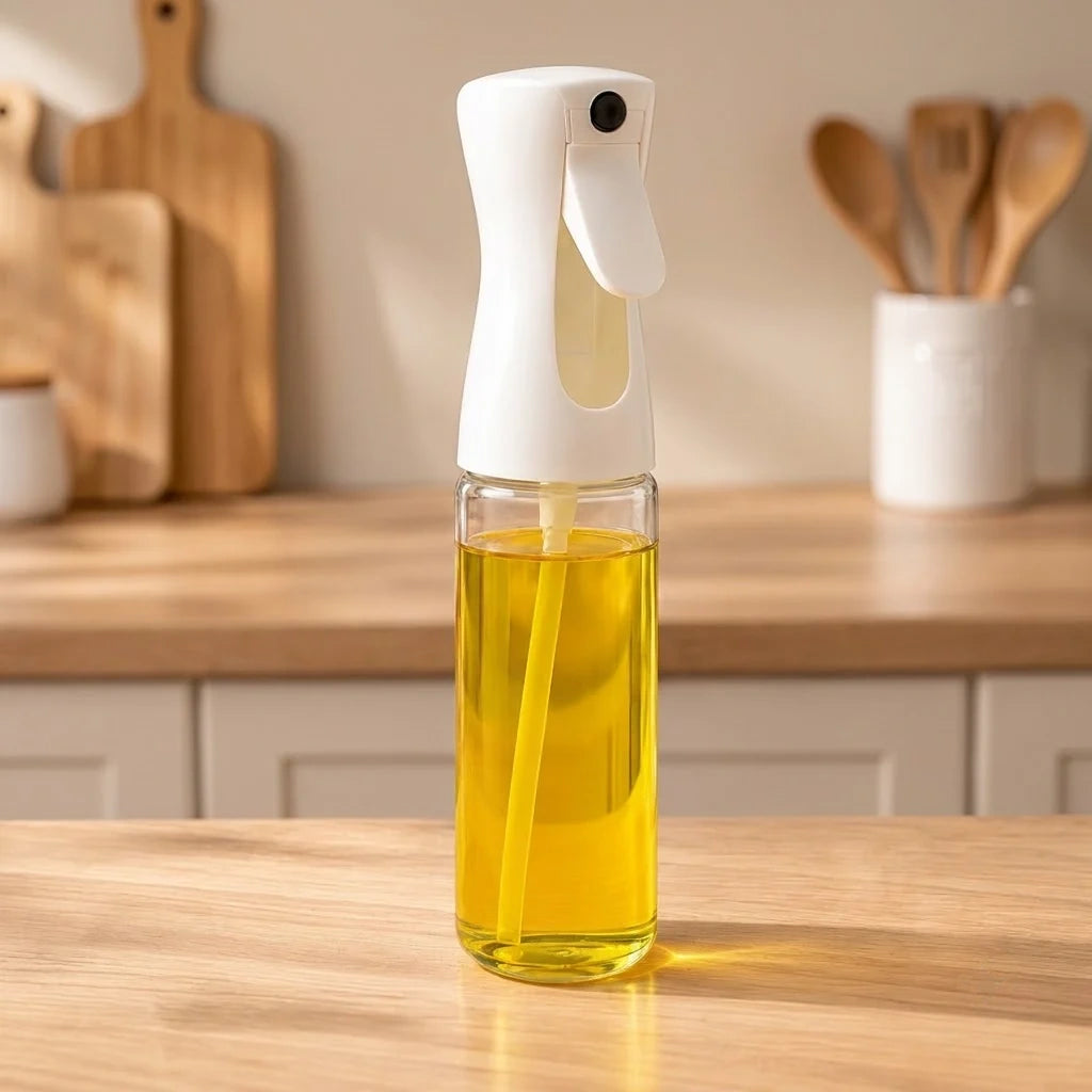 Plastic Oil Spray Bottle - Versatile Kitchen Gadgets (250 Ml Approx  With White Box)