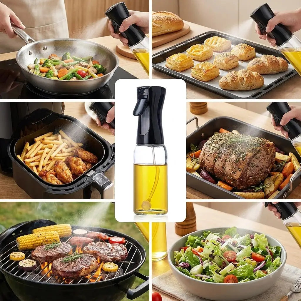 Glass Premium Oil Spray Bottle - (300 Ml - 1 Pc)