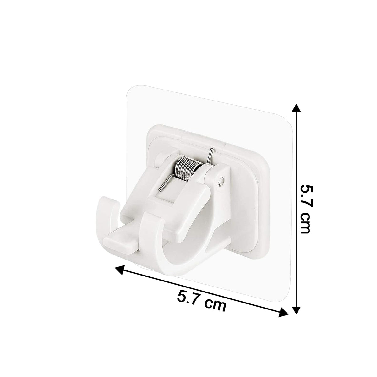 Adhesive rod holder with hook