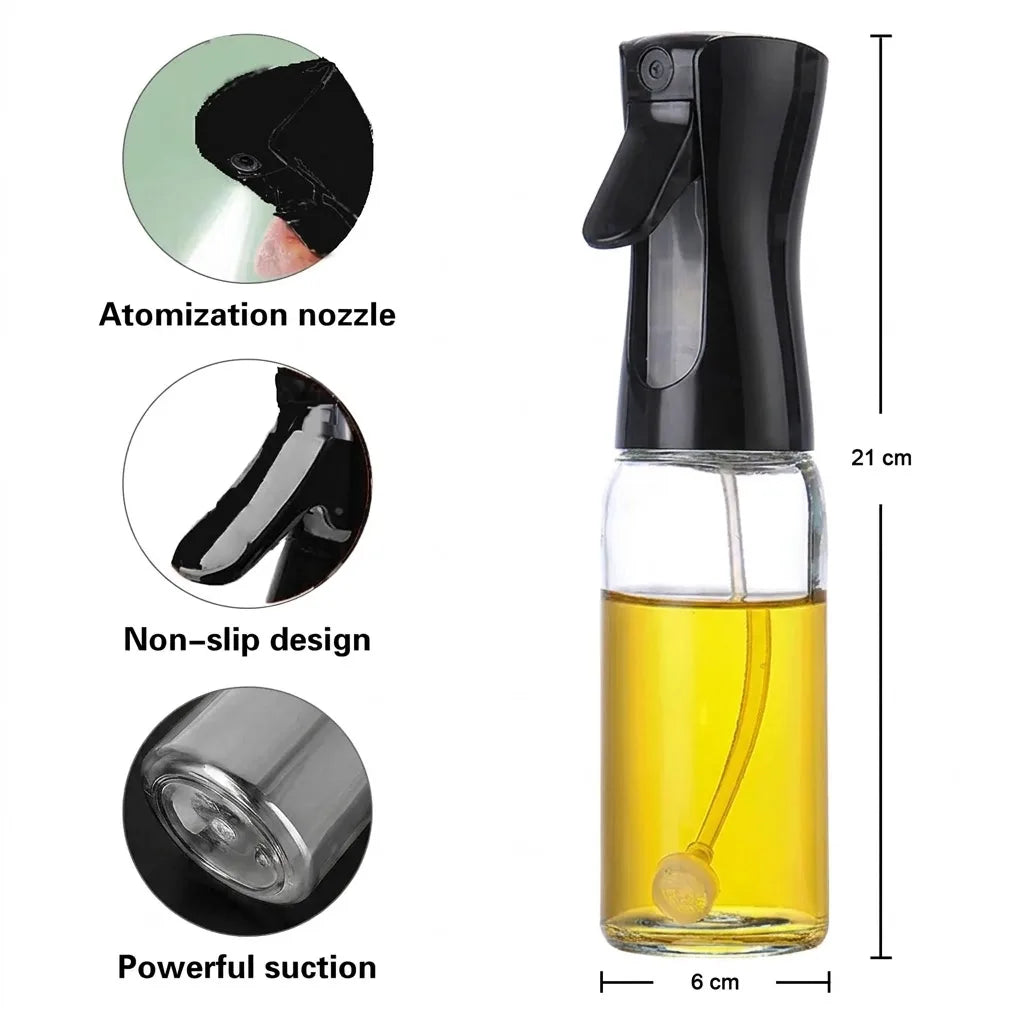 Glass Premium Oil Spray Bottle - (300 Ml - 1 Pc)